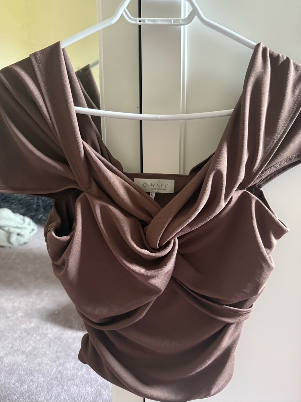Brown Ruched Halter Tank Top | Y2K Fitted Going Out Top